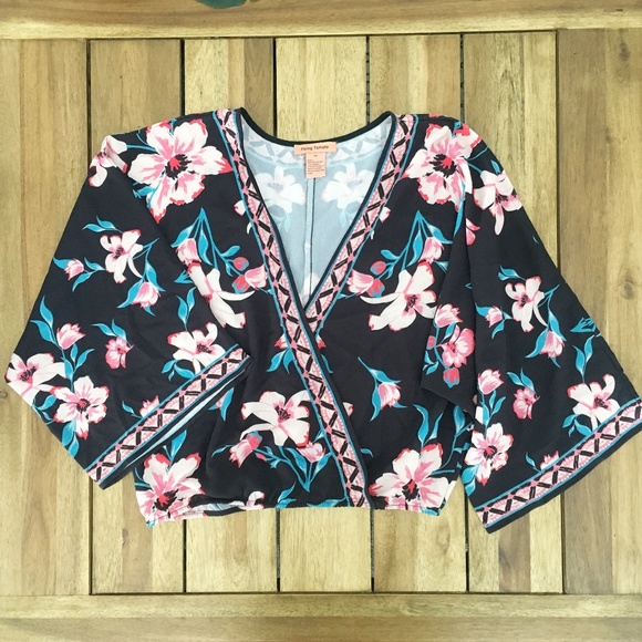 Anthropologie Tops - Anthropologie Kimono style crop top M EUC